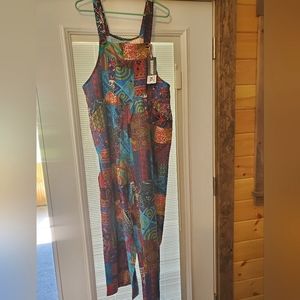 Patchwork overalls